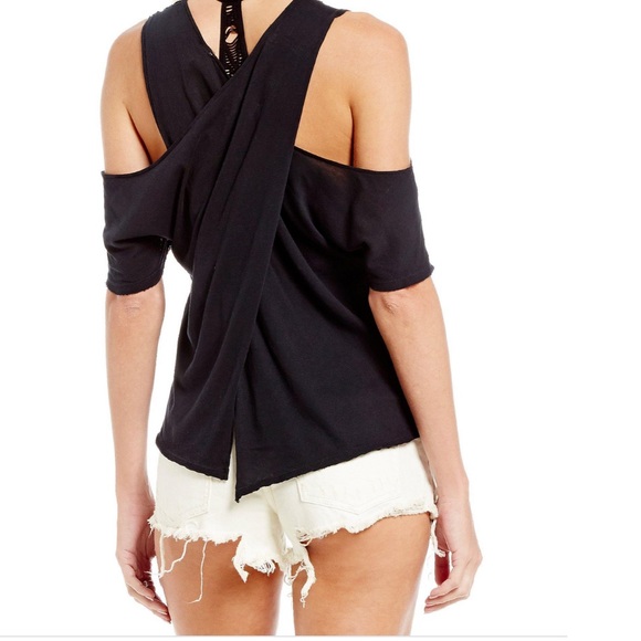 Free People | Taurus Cold Shoulder Crossback Top - Picture 1 of 7